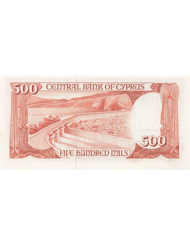 Chypre 500 Mils - 01-06-1982 - P.45 500 mils 1982