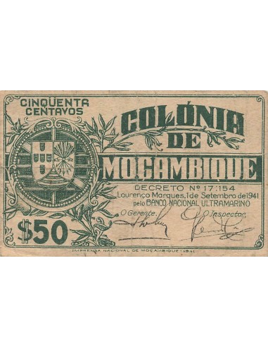 Mozambique 50 Centavos - 01-09-1941 - P.80 50 centavos 1941