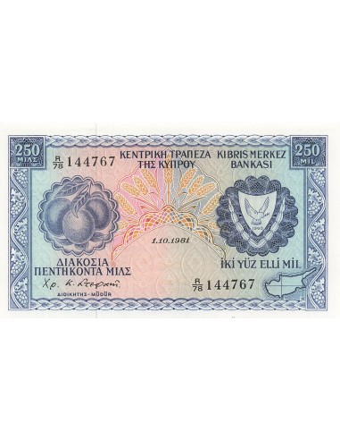 Chypre 250 Mils - 01-10-1981 - P.41c 250 mils 1981