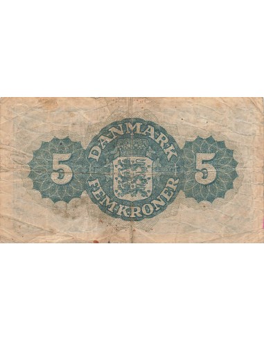 Danemark 5 Kroner - 1944 - P.35a 5 kroner 1944