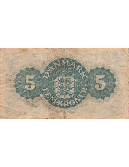 Danemark 5 Kroner - 1944 - P.35a 5 kroner 1944