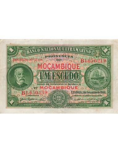 Mozambique 1 Escudo - 01-09-1941 - P.81 1 escudo 1941