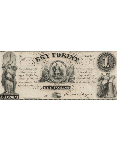 Hongrie 1 Forint - ND (1852) - P.S141 1 forint 1852