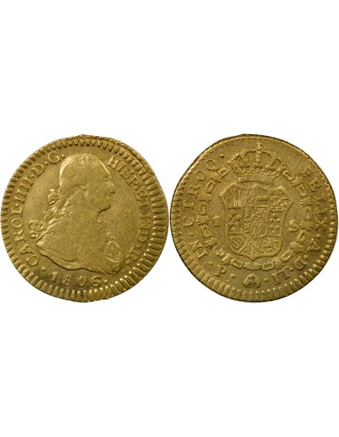 Colombie Charles IV d'Espagne Charles IV - Escudo Or - 1806 P Popayan JF 1 escudo Or 1806 Popayan