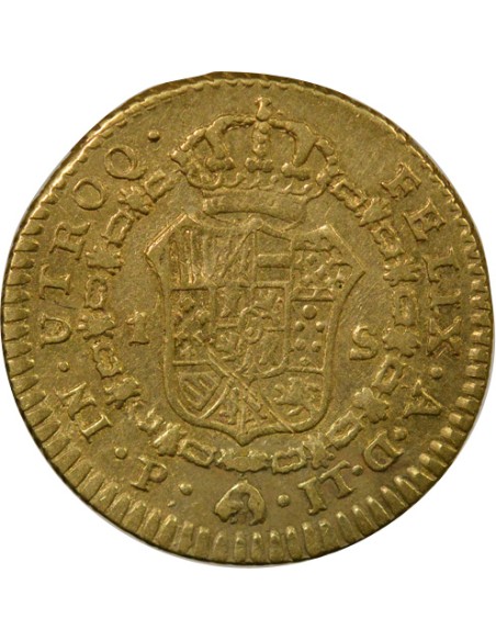 Colombie Charles IV d'Espagne Charles IV - Escudo Or - 1806 P Popayan JF 1 escudo Or 1806 Popayan