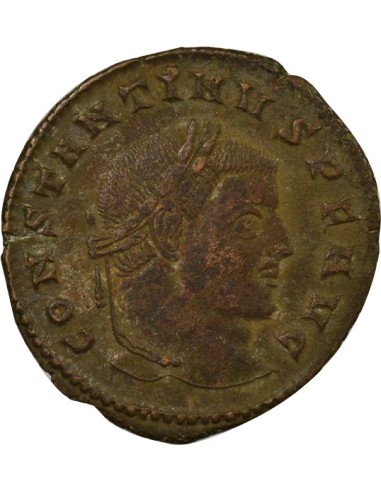 Rome Empire Constantin Ier Temple Hexastyle 1 ae Cuivre 308 Ticinum