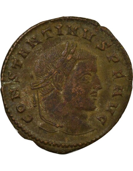 Rome Empire Constantin Ier Temple Hexastyle 1 ae Cuivre 308 Ticinum