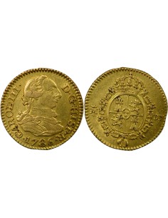 Espagne Charles III d'Espagne 3e Type 1/2 escudo Or 1786 AI Madrid
