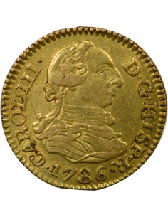 Espagne Charles III d'Espagne 3e Type 1/2 escudo Or 1786 AI Madrid 2