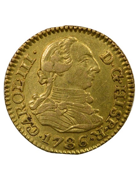 Espagne Charles III d'Espagne 3e Type 1/2 escudo Or 1786 AI Madrid