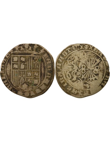 Espagne Ferdinand & Isabelle Ferdinand & Isabelle - Real Argent - 1520 / 1525 B Burgos 1 real Argent 1520-1525 Burgos