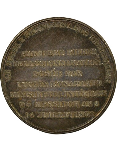 Roi d'Italie Erection de la Colonne Nationale 1 jeton Argent An 8