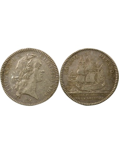 Louis XV Chambre de Commerce de la Rochelle 1 jeton Argent