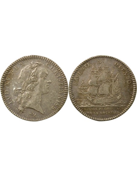 Louis XV Chambre de Commerce de la Rochelle 1 jeton Argent