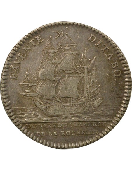 Louis XV Chambre de Commerce de la Rochelle 1 jeton Argent