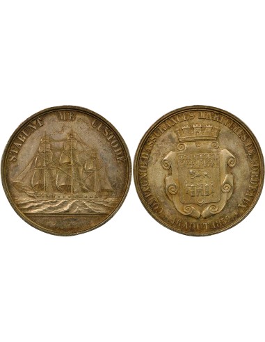 Compagnie d'Assurances Maritimes de Bordeaux 1 jeton Argent 1859 (1860-1879)