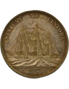 Compagnie d'Assurances Maritimes de Bordeaux 1 jeton Argent 1859 (1860-1879) 2