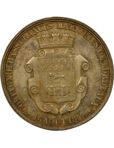 Compagnie d'Assurances Maritimes de Bordeaux 1 jeton Argent 1859 (1860-1879)