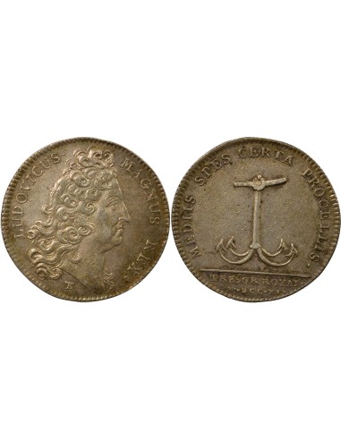 Louis XIV Trésor Royal 1 jeton Argent 1711