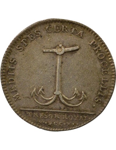 Louis XIV Trésor Royal 1 jeton Argent 1711