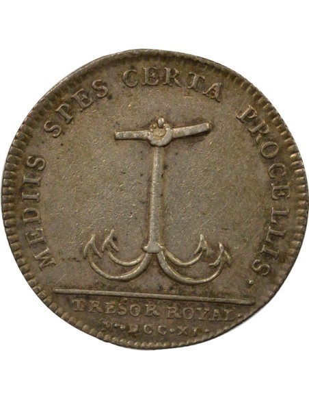 Louis XIV Trésor Royal 1 jeton Argent 1711