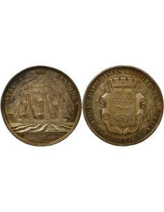 Compagnie d'Assurances Maritimes de Bordeaux 1 jeton Argent 1859 (1859-1860)