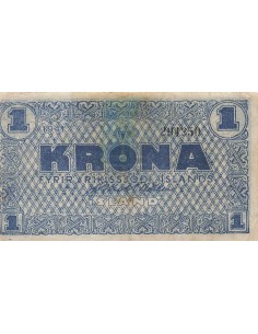Islande 1 Krona - 1941 - Bleu - P.22h 1 krona 1941