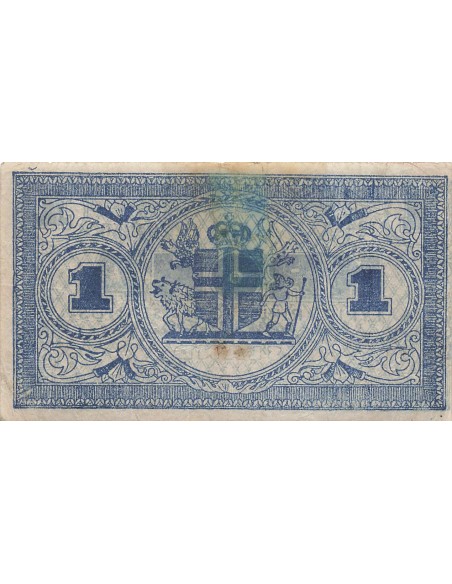 Islande 1 Krona - 1941 - Bleu - P.22h 1 krona 1941