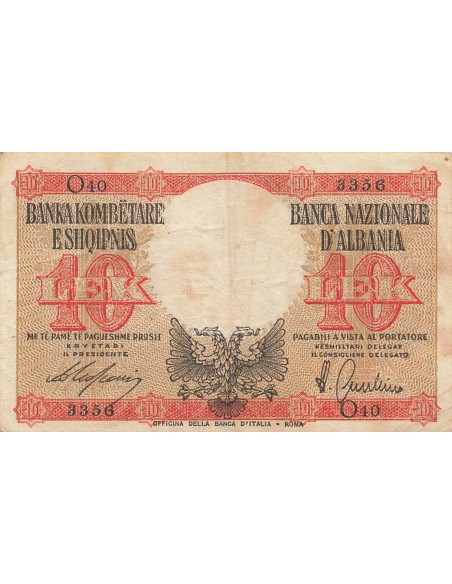 Albanie 10 Lek - ND (1940) - P.11 10 lek 1940