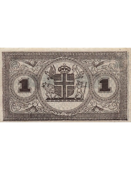 Islande 1 Krona - 1941 - Brun - P.22f 1 krona 1941