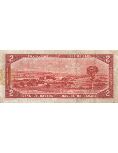 Reine d'Angleterre et du Commonwealth 2 Dollars - Elisabeth II - 1954 - Face du diable - P.67a 2 dollars 1954