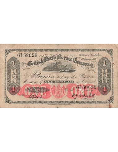 Bornéo du Nord 1 Dollar - 01-01-1936 - P.28 1 dollar 1936