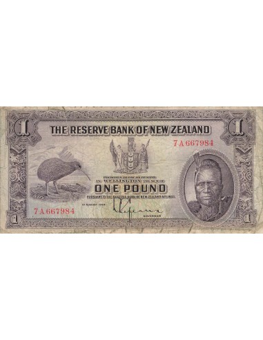 Nouvelle-Zélande 1 Pound - Tawhiao - 01-08-1934 - P.155 1 pound 1934