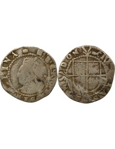 Angleterre Elisabeth I 6e Emission 1/2 groat Argent 1592-1595 Londres