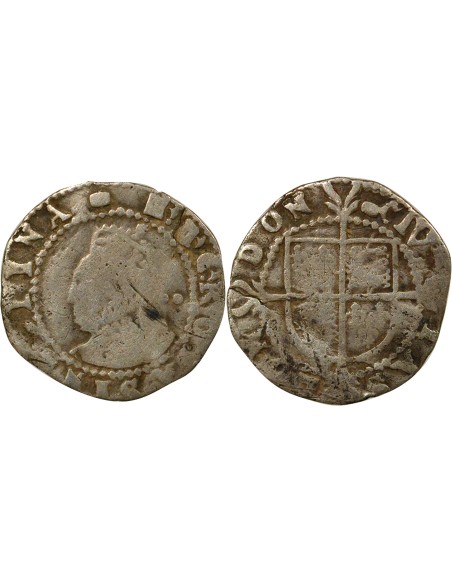 Angleterre Elisabeth I 6e Emission 1/2 groat Argent 1592-1595 Londres