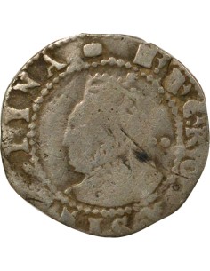 Angleterre Elisabeth I 6e Emission 1/2 groat Argent 1592-1595 Londres 2