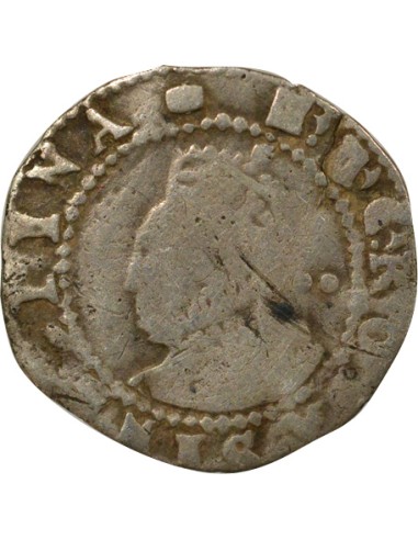 Angleterre Elisabeth I 6e Emission 1/2 groat Argent 1592-1595 Londres