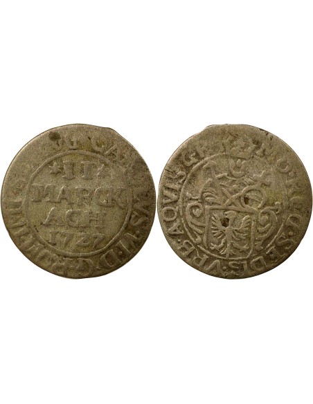 Etats Allemands (Aix-La-Chapelle) Charles VI du Saint Empire Charles VI - 2 Marks Argent - 1727 2 mark Argent 1727