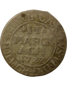 Etats Allemands (Aix-La-Chapelle) Charles VI du Saint Empire Charles VI - 2 Marks Argent - 1727 2 mark Argent 1727 2