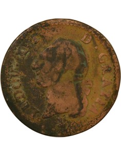 Louis XVI à l'Ecu 1 sol Cuivre 1784 T Nantes 2