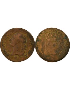 Louis XVI A l'Ecu 1 sol Cuivre 1784 K Bordeaux