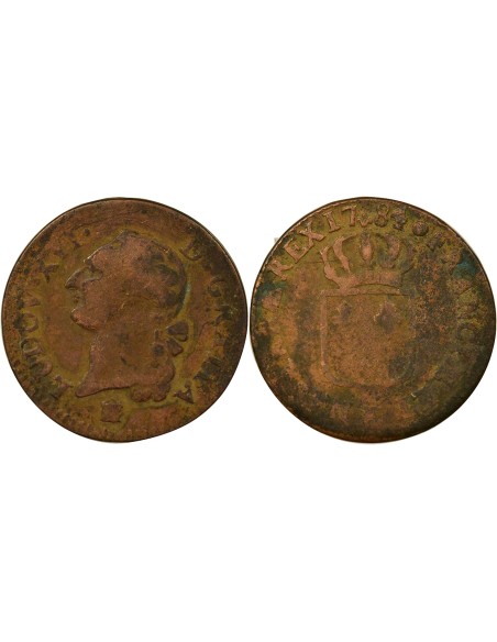 Louis XVI A l'Ecu 1 sol Cuivre 1784 K Bordeaux