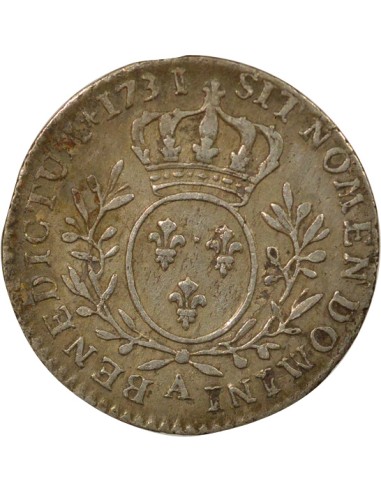 Louis XV au Buste Habillé 1/10 ecu Argent 1731 A - Paris
