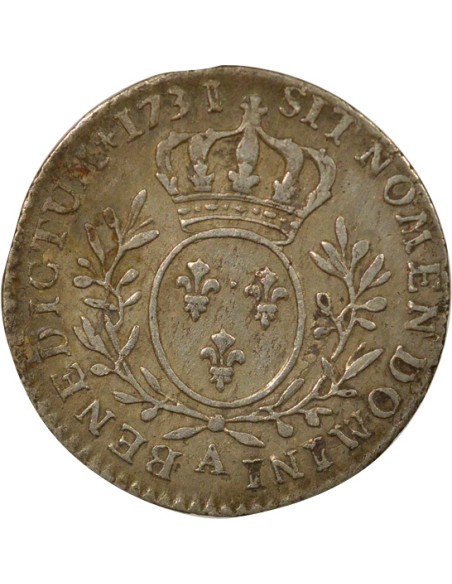 Louis XV au Buste Habillé 1/10 ecu Argent 1731 A - Paris