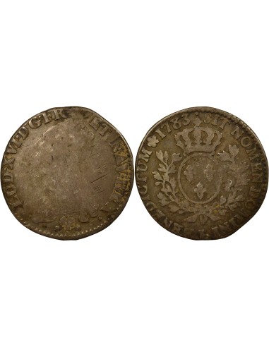 Louis XVI au Buste Habillé 1/2 écu Argent 1783 L Bayonne