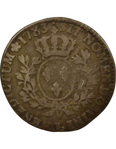 Louis XVI au Buste Habillé 1/2 écu Argent 1783 L Bayonne