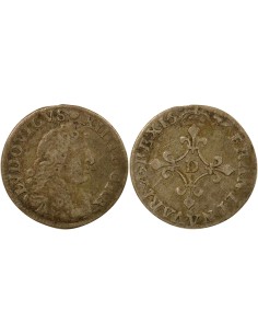 Louis XIV des Traitants 4 sols Argent 1676 Vimy