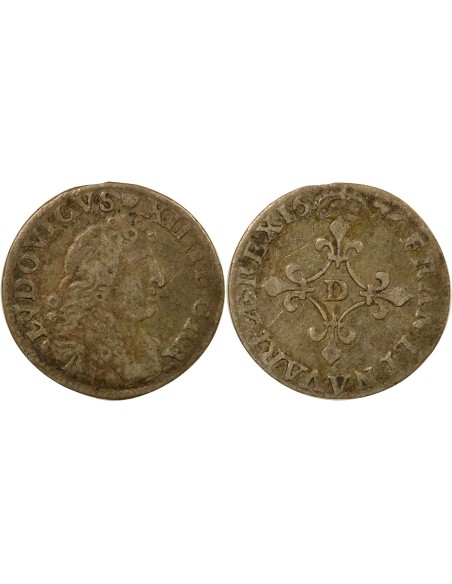 Louis XIV des Traitants 4 sols Argent 1676 Vimy