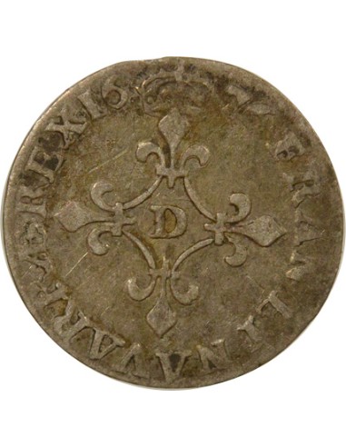 Louis XIV des Traitants 4 sols Argent 1676 Vimy