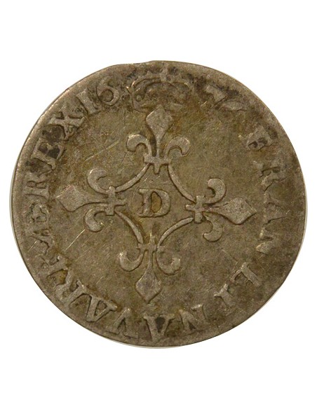 Louis XIV des Traitants 4 sols Argent 1676 Vimy